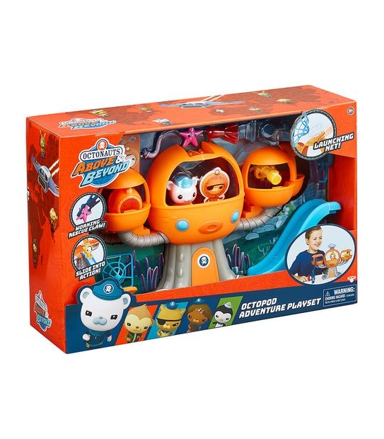 B 61123 Octonauts Above & Beyond Octopod Playset 6 Pieces Including Deep Sea Captain Barnacles & Net Launcher