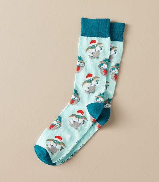 Swag Licensed Crew Socks - Baby Yoda Christmas