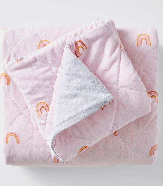 Baby Organic Cotton 2 Piece Cot Comforter Set - Rainbow