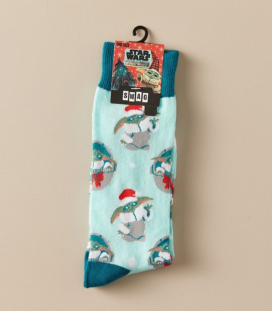 Swag Licensed Crew Socks - Baby Yoda Christmas