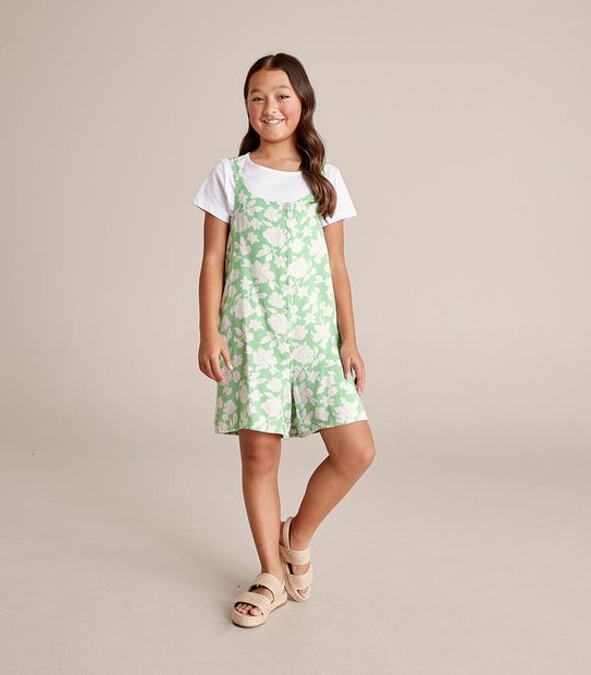 SH251760_02 S23 2 IN 1 PLAYSUIT GREEN PINK FLORAL