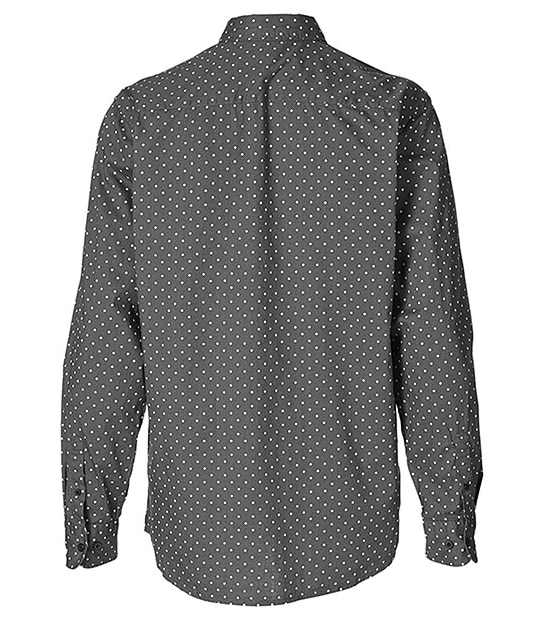 Long Sleeve Poplin Shirt - Charcoal