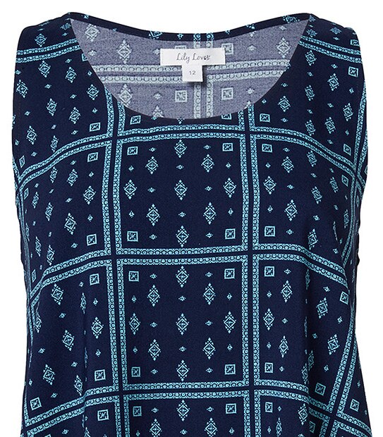 Lily Loves Swing Tank - Blue Print