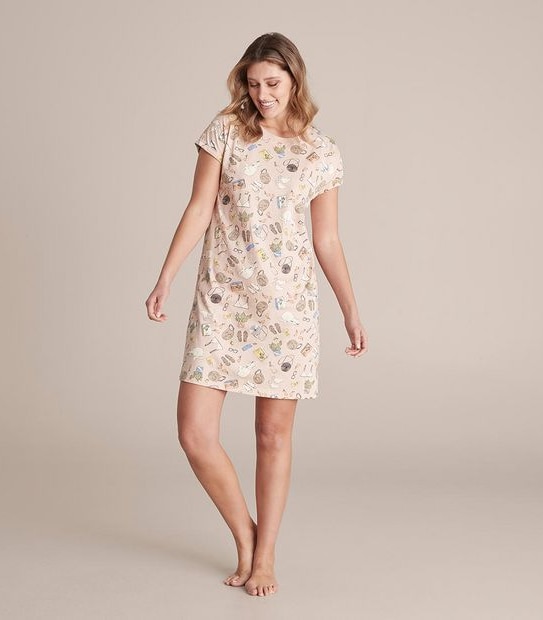 Print Sleep T-Shirt Nightie 2 of 6