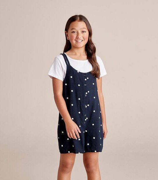 SH251760_01 S23 2 IN 1 PLAYSUIT NAVY AOP SPOT