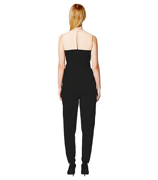 Yours Sincerely Colour Block Jumpsuit - Black / Nude