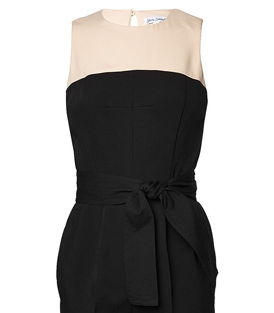 Yours Sincerely Colour Block Jumpsuit - Black / Nude