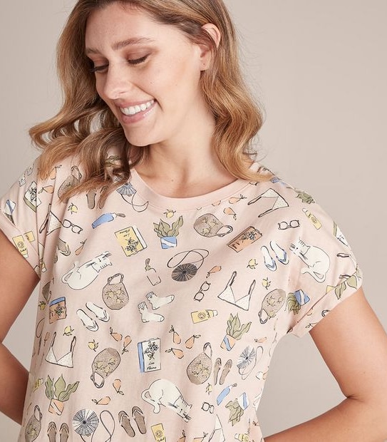 Print Sleep T-Shirt Nightie 5 of 6