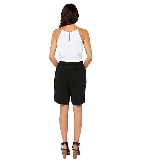 Luxe High Waist Shorts - Black