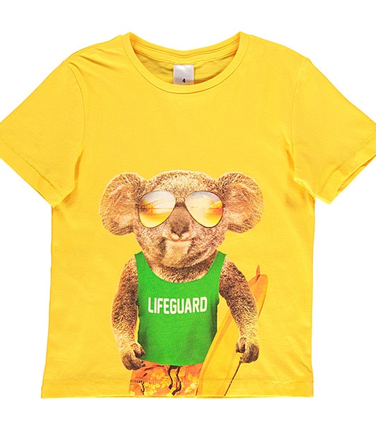 Short Sleeve Koala Lifeguard Print T-Shirt