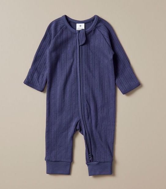Baby Organic Cotton Pointelle Coverall