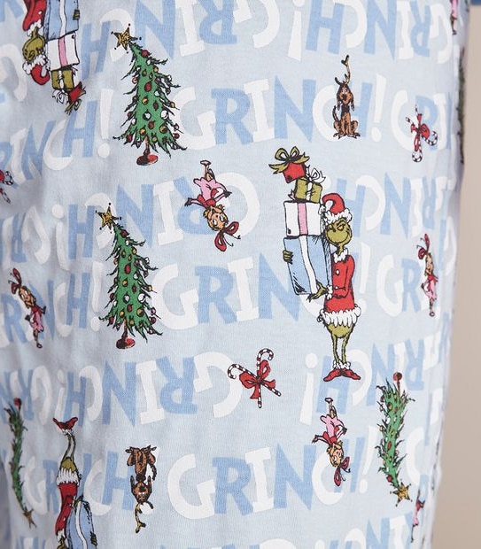 Mens Christmas Grinch Family Matching Cotton Pyjama Set