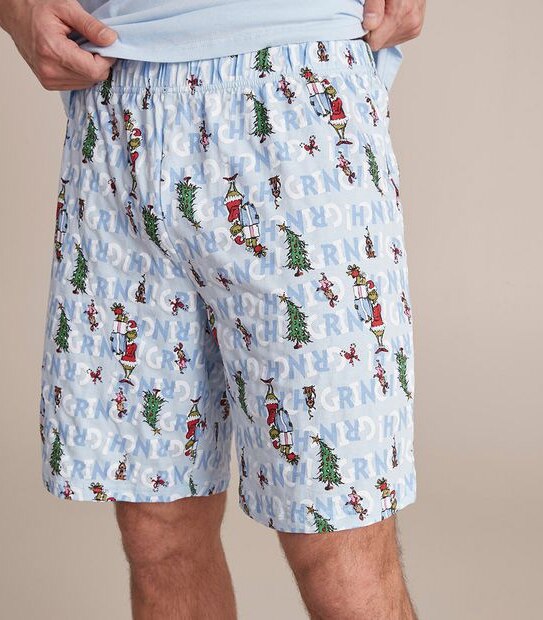 Mens Christmas Grinch Family Matching Cotton Pyjama Set