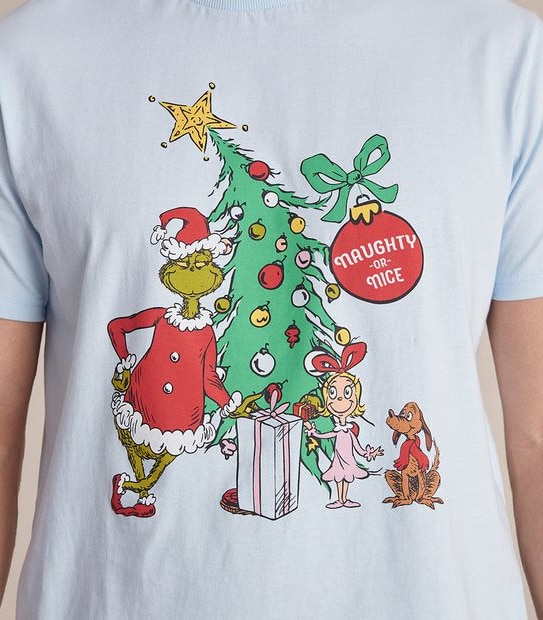 Mens Christmas Grinch Family Matching Cotton Pyjama Set