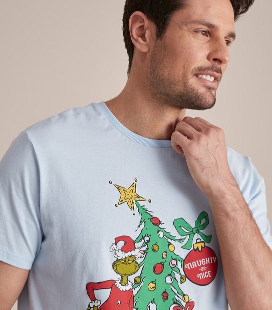 Mens Christmas Grinch Family Matching Cotton Pyjama Set