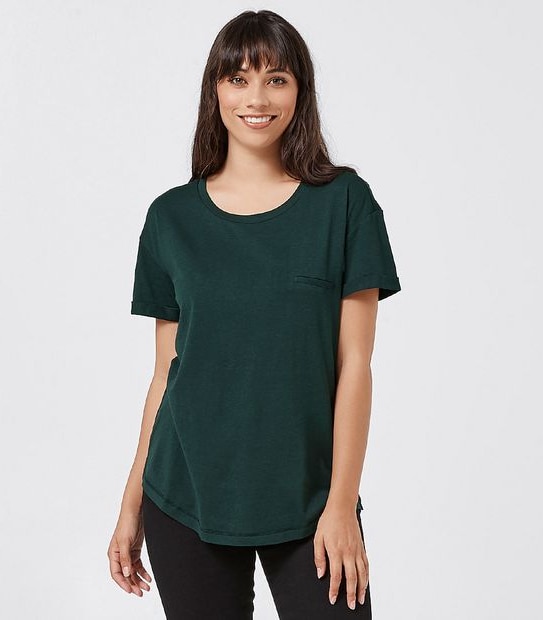Relaxed Crew Neck T-Shirt - Teal Green
