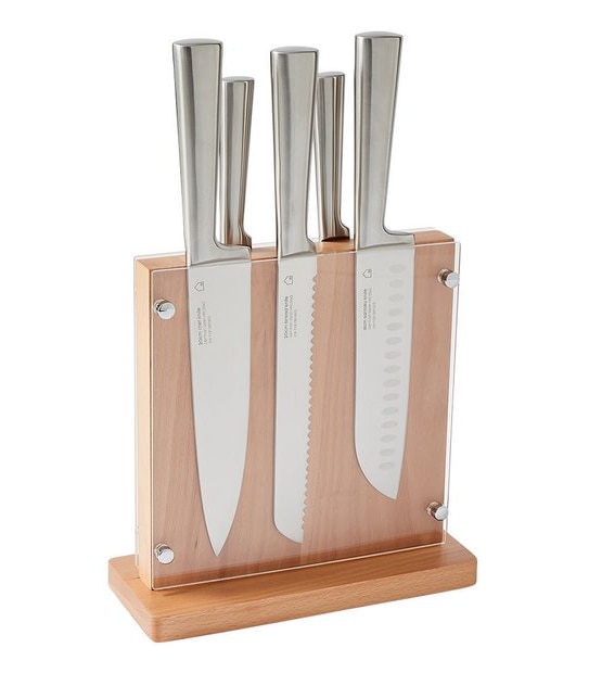 Othello Classic 6-piece Knife Set With Wooden Block Kitchen Knives, Black :  Target