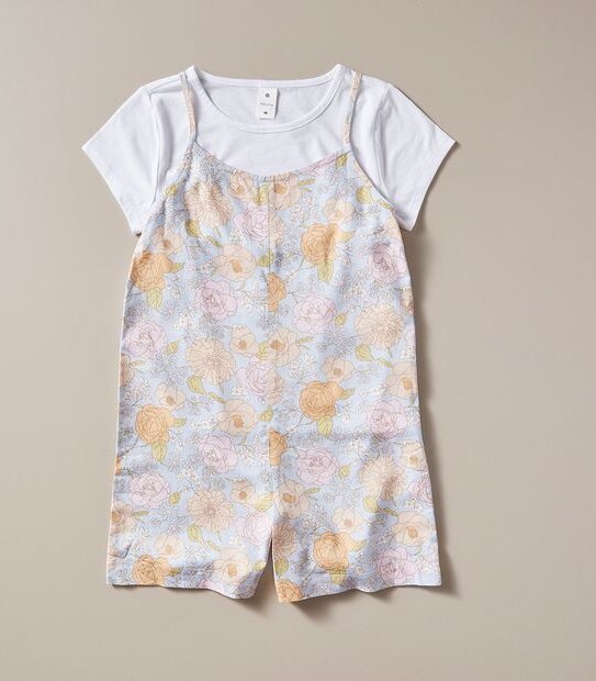 Linen Blend 2 Piece Playsuit Set