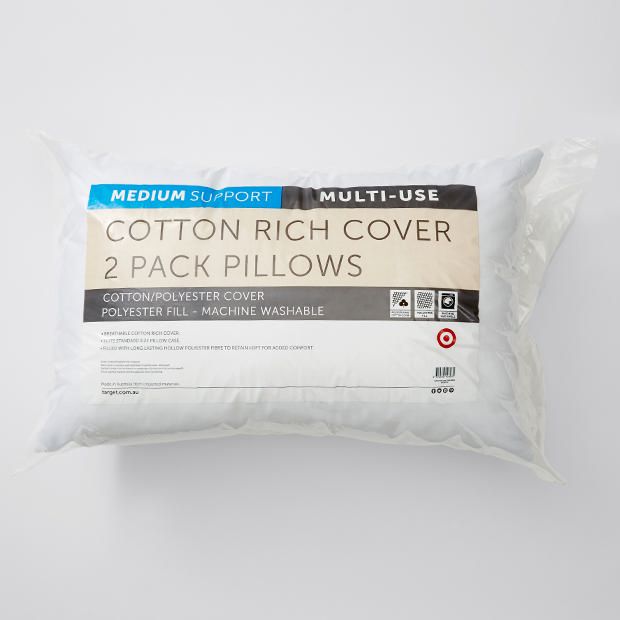 Cotton Rich Cover 2 Pack Pillows Target Australia