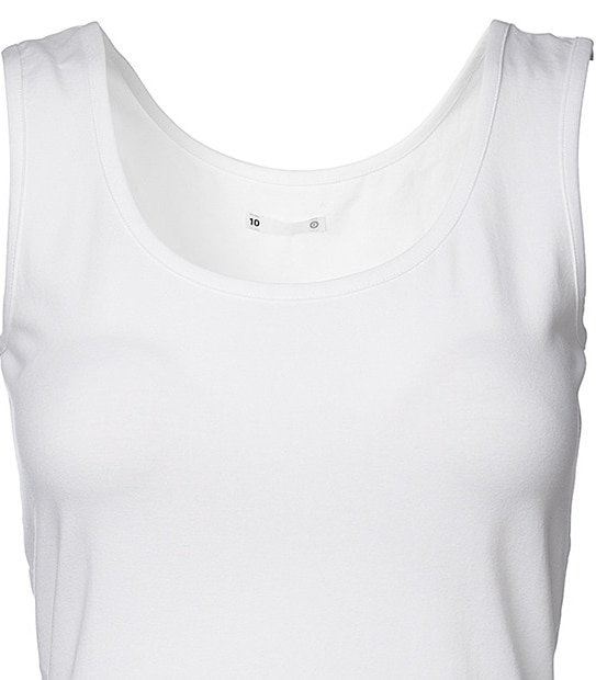 Long-Line Tank Top - White