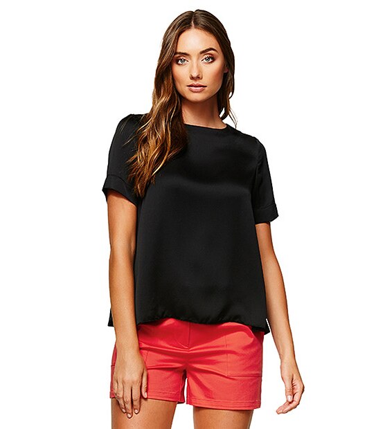Cross Back Top - Black