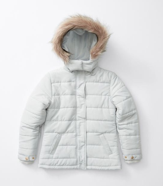 Puffer Jacket With Removable Hood