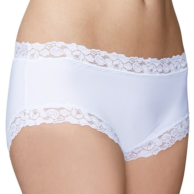 Microfibre Boyleg Briefs - White