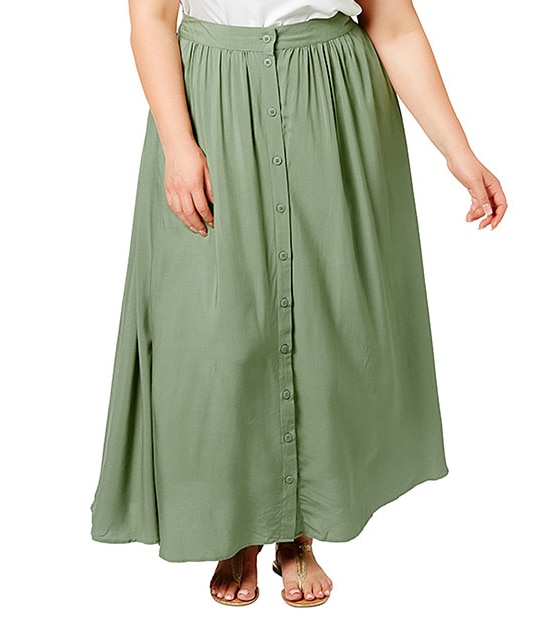 Belle Curve Maxi Skirt - Seaspray 1 of 3