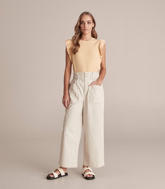 Paperbag Waist Wide Leg Pants