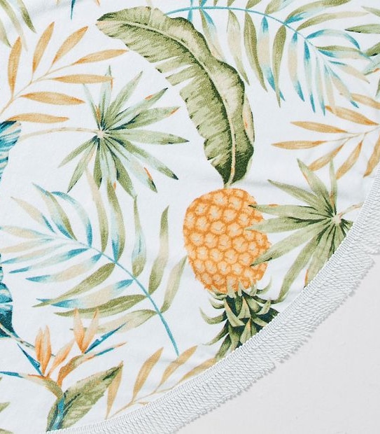Round Beach Towel - Alora Palm Print