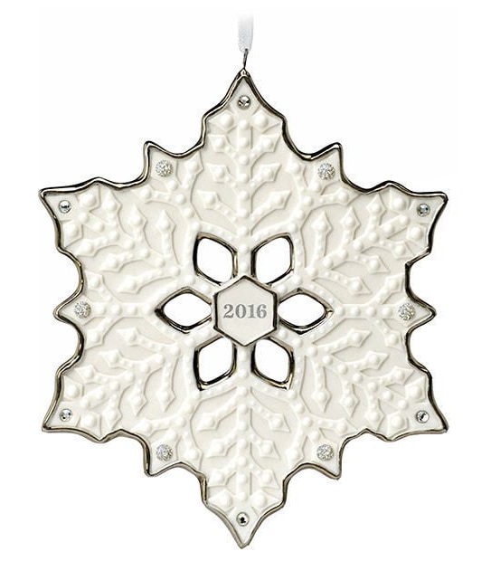 Hallmark 2016 Snowflake Porcelain Ornament