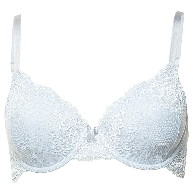 Everyday Lace Underwire Bra, Style:CN1535GW - Silver / Blue