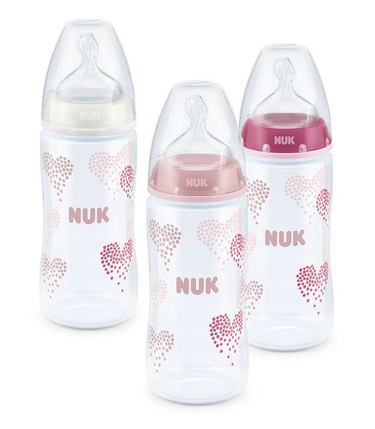 NUK First Choice Trio Bottle Set 300ml - Pink
