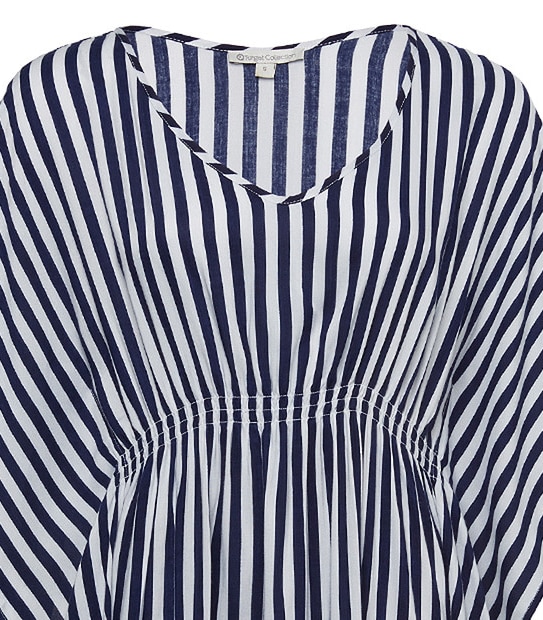 Beach Cover-Up - Peacoat / White