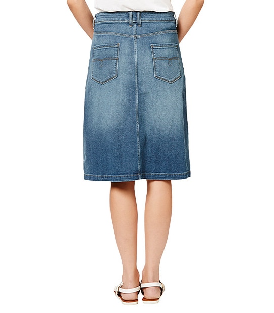 A-Line Denim Skirt - Light Wash