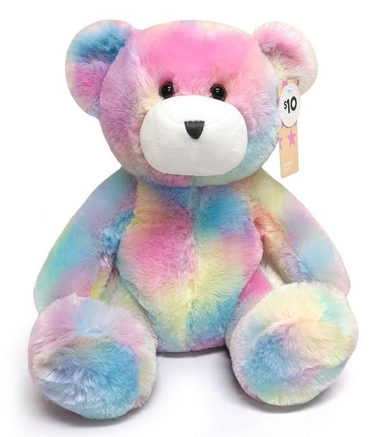 Large Rainbow Bear Plush 35cm