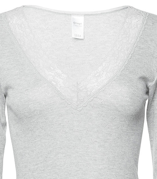 Pointelle Long Sleeve Thermal Spencer 5 of 5