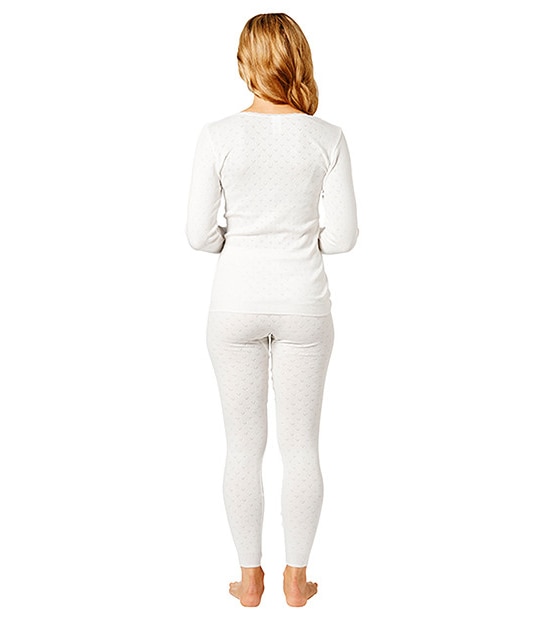 Pointelle Long Sleeve Thermal Spencer