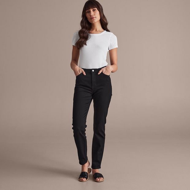 next black bootcut jeans