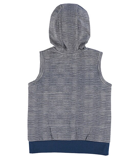 Fine Stripe Hooded Vest