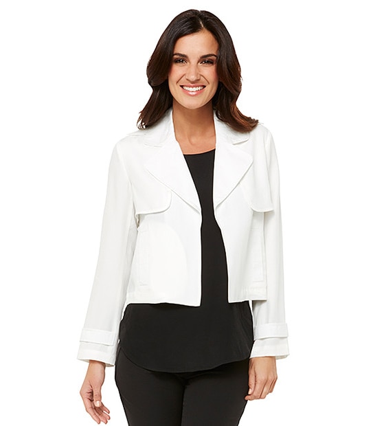 Yours Sincerely Cropped Trench - White