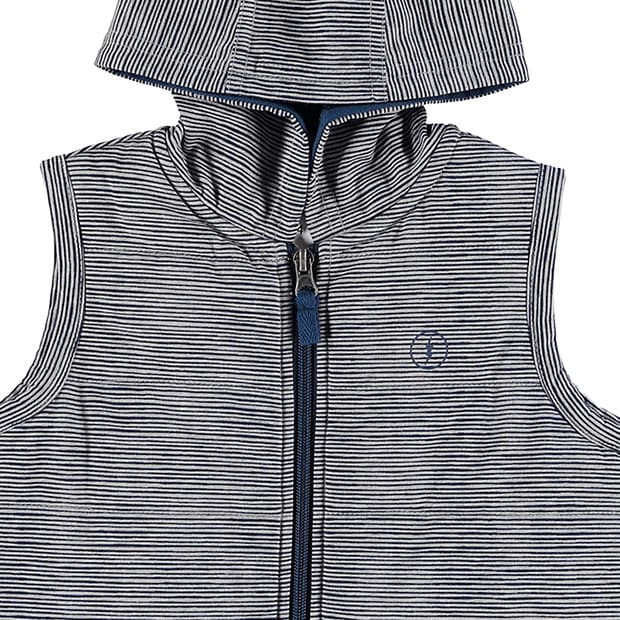 Fine Stripe Hooded Vest Grey Marle Target Australia