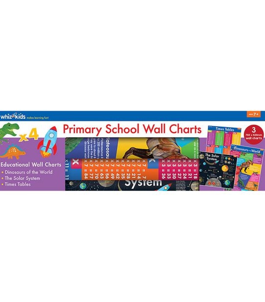 Whiz Kids 3 Pack Wall Charts - Primary School 