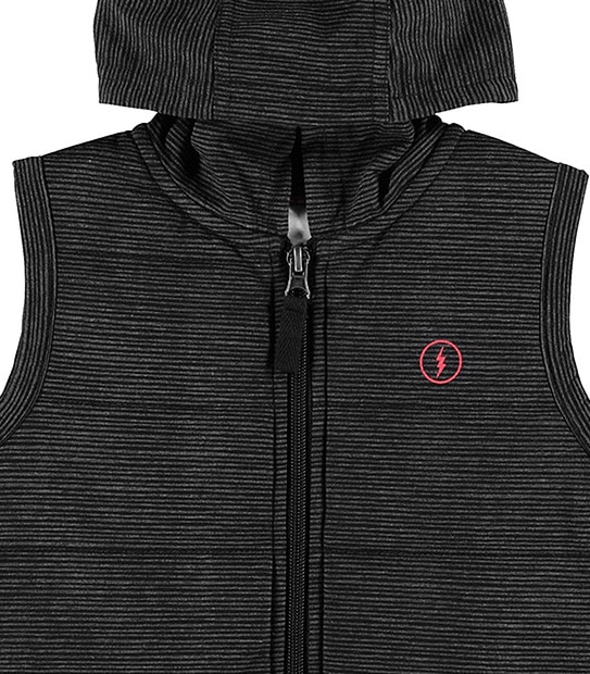 Fine Stripe Hooded Vest