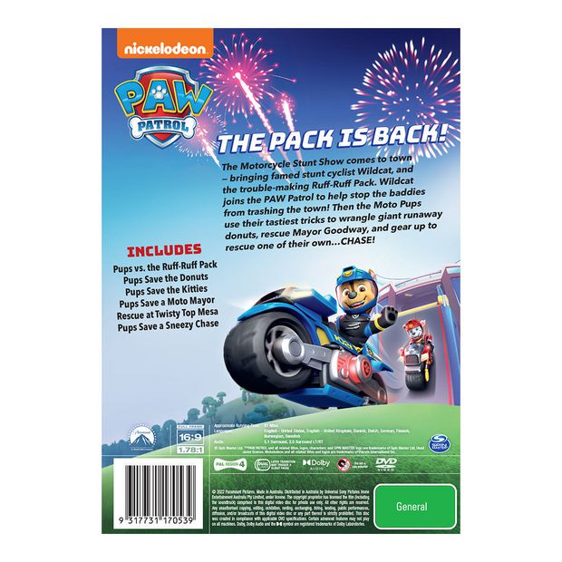 PAW Patrol: Moto Pups DVD