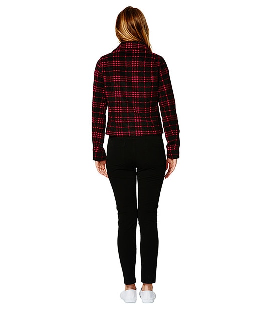 Lily Loves Plaid Jacket - Red