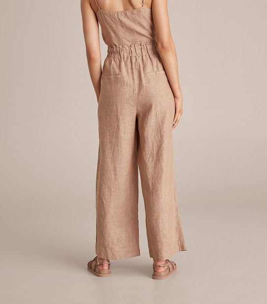 European Linen Wide Leg Pants