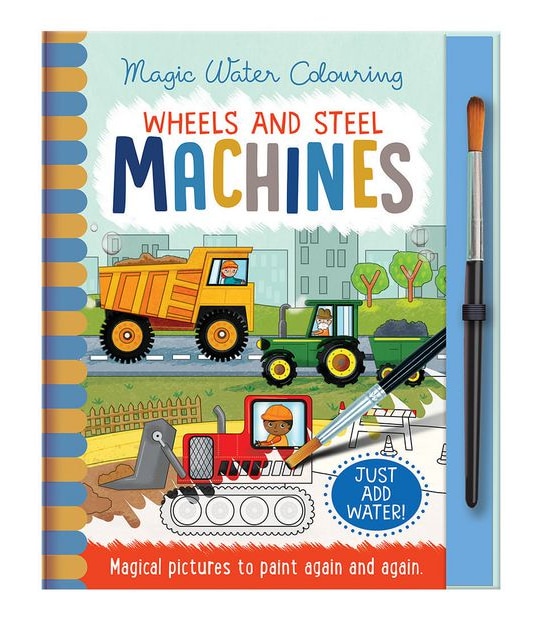 Magic Water Colouring: Wheels & Steel&nbsp; Machines - Jenny Copper