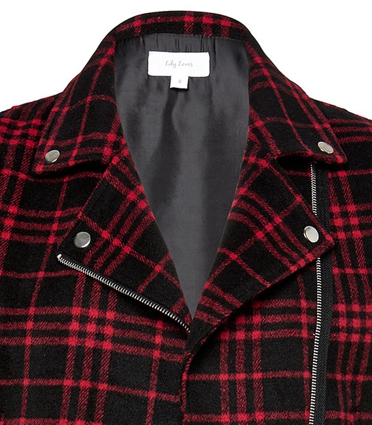 Lily Loves Plaid Jacket - Red