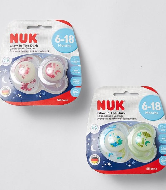 NUK Glow in the Dark Soother 6-18 months - Assorted